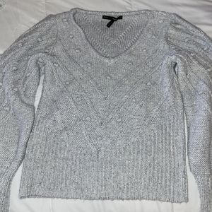 WHBM Silver sweater xs